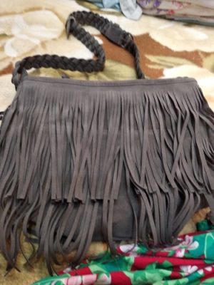 Women Fringed Suede Crossbody Shoulder Handbag photo review