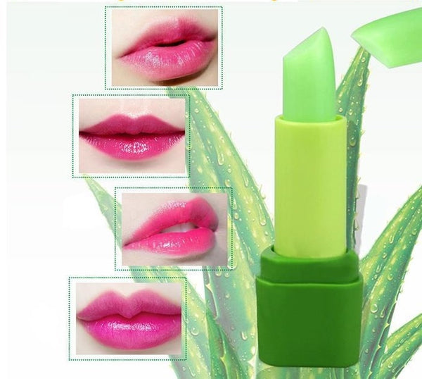 Moisture Lip Balm Long-Lasting Natural Aloe Vera Lipstick Color Mood Changing Long Lasting Moisturizing Lipstick Anti Aging